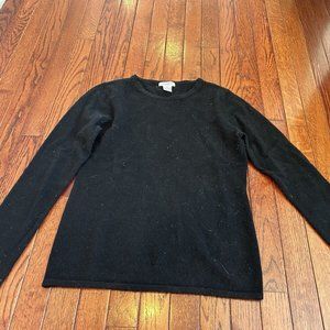 Gabriella Rossi Cashmere Sweater Black Long Sleeve Size Medium
